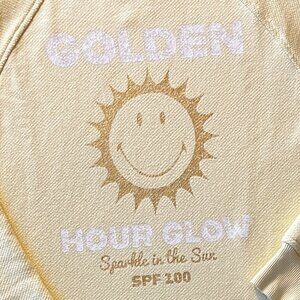 Aerie // The Smiley Company // OVERSIZED Pullover // Butter Yellow